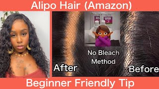 Cheap Amazon Wet & Wavy Wig Review: Beginner Friendly No Bleach Knot Method | #Amazonwig #Wigreview