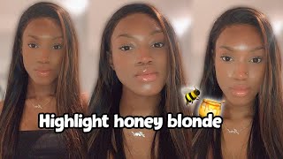 Highlight Honey Blonde   Lace Frontal Wig | Long + Straight | Tinashehair