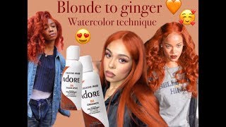 How To Watercolor Your Wig From Blonde To Ginger | Quick & Affordable