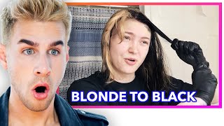 Hairdresser Reacts To People Dying Their Hair Blonde To Black