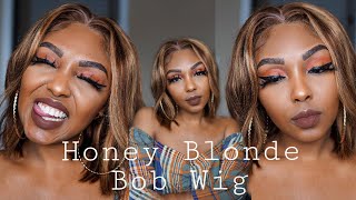 $40 Honey Blonde Bob Wig Tutorial/ Review