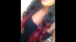 Model Model Invisible Part Wig Yohanna ~Red Ombre Color~