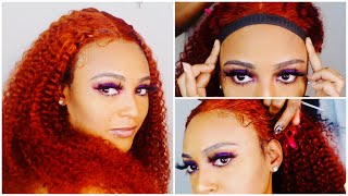 Ginger Orange Curly Hair| T-Part Lace Wig Install Ft.Afsisterwig
