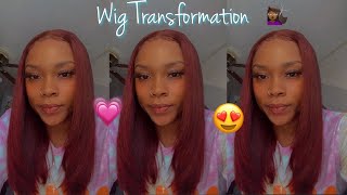 Wig Transformation  | Auburn/Copper Layered Wig | Bleach Bath | Ownme Hair | Fantasia Destiny