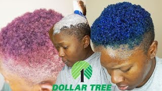 From Purple To Blue/Teal Hair Without Bleach Using Dollar Tree Hair Products!!!|Mona B.