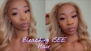 Bleaching Isee Hair | Ash Blonde On Dark Skin | U-Part Wig Transformation