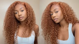 The Perfect Wig For Fall | Ginger Curly Wig Install | Ft. Incolorwig