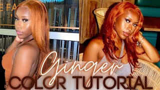 Wig Revamp Ginger/Copper/Orange/Auburn Color|Wig Transformation + Tinashe Hair| Watercolor Tutorial|