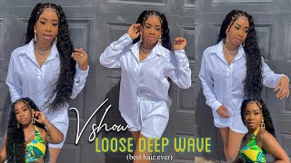 *Must Have* 28" Long Loose Deep Wave Wig Ft  Vshow Hair
