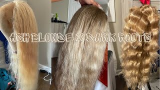 613 To Ash Blonde X Dark Roots Lace Wig Tutorial
