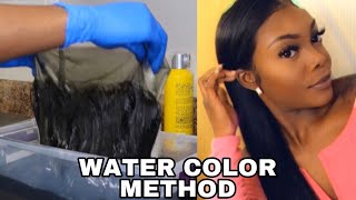 How To Dye Your Hair Jet Black In Water| Water Color Method| Lala Livingg