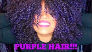 How I Dyed My Natural Hair Purple! | No Bleaching