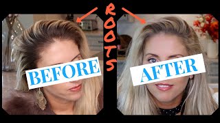 Cover Dark Roots With No Dye In 20 Seconds: Blondes