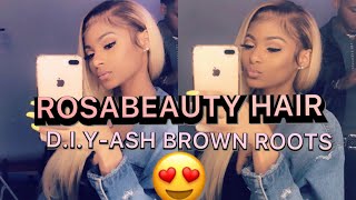 Dying Ash/Brown Roots On 613 Hair| Ft.Rosabeauty Hair