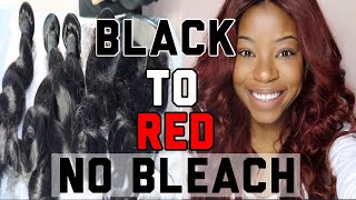 Black Hair To Red Without Bleach | Viibeauts