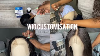 How I Customise My Wigs: Bleaching Knots + Plucking Ft Isee Hair