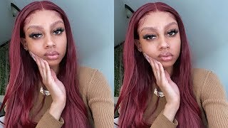 ♡ Start To Finish Frontal Wig Install | Eayon Hair 99J Pre Colored Wig ♡