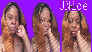Unice Honey Ginger Wig Install| Unice Ginger Blonde Highlight Wig|Highlighted Color Unice Wig|New