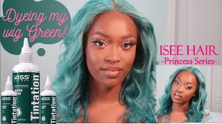 Isee Hair: Dyeing My Wig Hunter Green