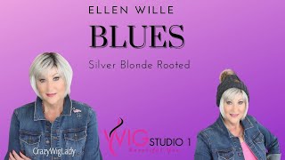 Ellen Wille Blues Wig Review | Silver Blonde Rooted | Crazy Wig Lady