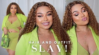 Curvy Get Dressed With Me  Slaying This Wig & Shein ‘Fit  | Incolorwig