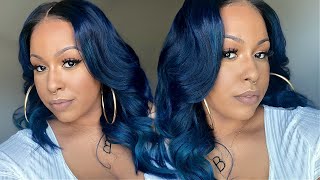 Custom Blue Ombre Human Hair Closure Wig! | Black Owned Wig Company! | Ft. Hair Fetish