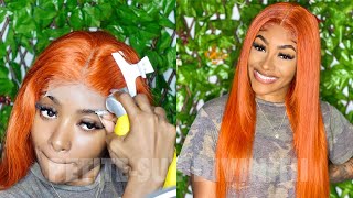 My Favorite Ginger Sleek Straight 4X4 Lace Closure Wig Ft. Junoda Wig | Petite-Sue Divinitii