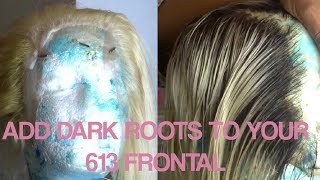 How To Add Dark Roots To Your 613 Frontal/Closure - Queen Beauty Hair Aliexpress