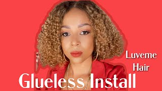 Glueless Wig Install Beginners  || No Glue No Gel  || Luvme Hair