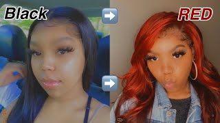 Dye Hair Red Without Bleach! | Amazon Hair | Beauhair Hair Review❤️