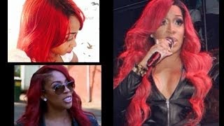 How To Make  Black Roots On Lacefront Wig !! Diy: Nelly Red Kmichelle Wig | Samorelovetv