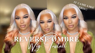 Right Out The Box| Pre-Colored Reverse Ombré Frontal Wig Install| Ft Oq Hair