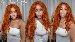 Orange Hair Don'T Care  Ginger Orange Lace Part Wig Ft. Unice Hair | Sharronreneé