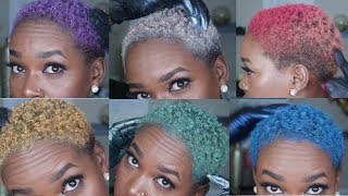 How To Color Natural Hair Multiple Colors |  No Bleach!!!