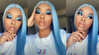 Ice Me Out!❄️|$38 Sensationnel Shear Muse Lachan Wig Baby Blue