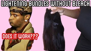 How To Lighten Bundles At Home Without Bleach Using Baking Soda And Developer| Princess Hair