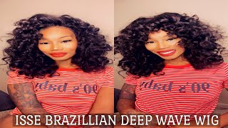 Amazon Wig | Isee Hair 150% Density Brazilian Deep Wave | Lace Front Wig