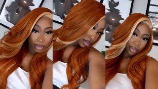 Ginger & Blonde Hair Color | 4X4 Closure Wig Install | Ishowbeauty Hair