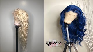 Royal Blue Hair In 5 Minutes| Water Color Method Ft. Tresses By Yasmine Custom Wig