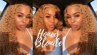 Honey Blonde Wig For Summer! | How To Install This Water Wave Wig | Ft. Yolissa Hair