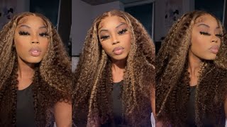 Beyonce Inspired Highlighted Wig! I Am In Loveee| Detailed Wig Install Ft Curly Me
