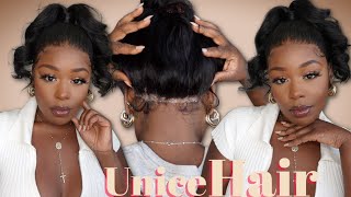 Attempting A 360 Wig Install! Fail To Fix! Sleek Ponytail Trend On A Wig! Bomb Hairline! Unice Hair