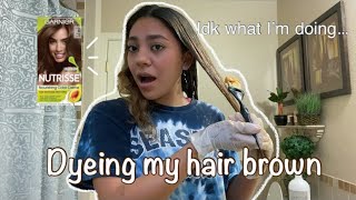 Dyeing My Hair Brown | At Home