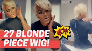 27  Blonde Piece Wig