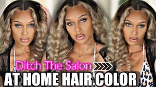  Summer Haircolor  No Yellow Tones! Ash Blonde Dark Roots Hair Color At Home 613 Wavy Lace Wig