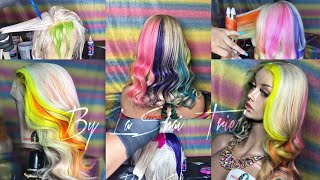 [140] Making A Peekaboo Rainbow Wig With Blonde 613 Hair