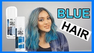 Loreal Colorista Spray Trial || How I Colored My Hair Blue
