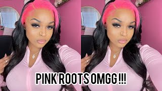 Beautiful Pink Roots Lace Install Ft. Isee Hair| Ari J.
