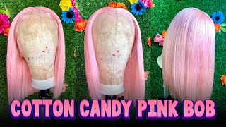 Cotton Candy Pink Bob Wig: Water Color Method Tutorial!  Ft Kiss & Adore Colors!!! #Pinkwig
