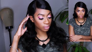 Side Swoop Bang On Lace Front Wig Tutorial Ft. Isee Hair Review